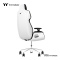 ARGENT E700 игровое кресло из натуральной кожи в цвете "Ледяной Белый". Дизайн от студии F. A. Porsche